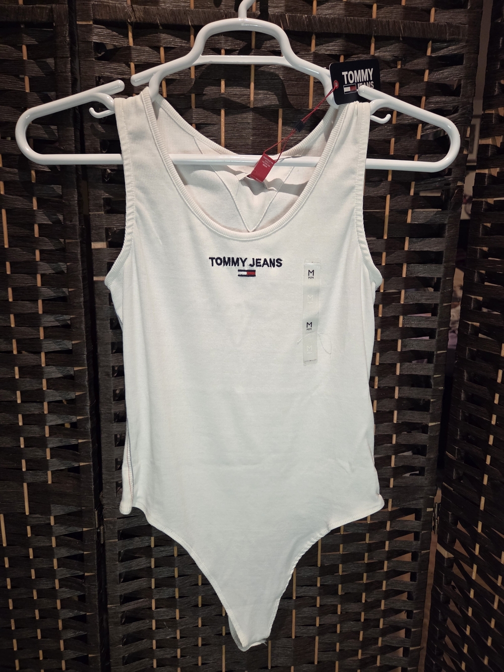 BNWT Tommy Hilfiger Women’s White Logo One-Piece Swim Bodysuit